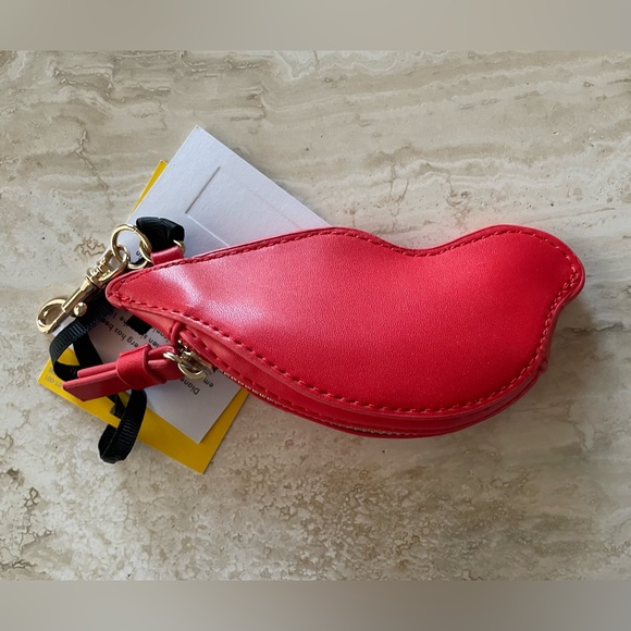 NWT Diane Von Furstenberg RED LIPS COIN POUCH Purse Accessory Viral - Picture 4 of 7